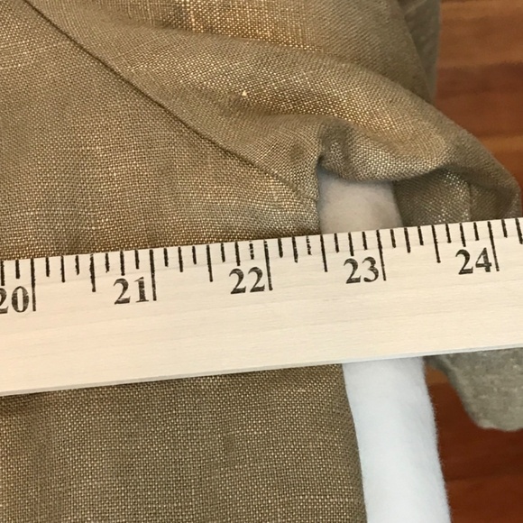 SPIEGEL Linen Jacket Cardigan Bolero Tan Gold Metallic Women’s Plus Size 16 1X - Picture 13 of 16